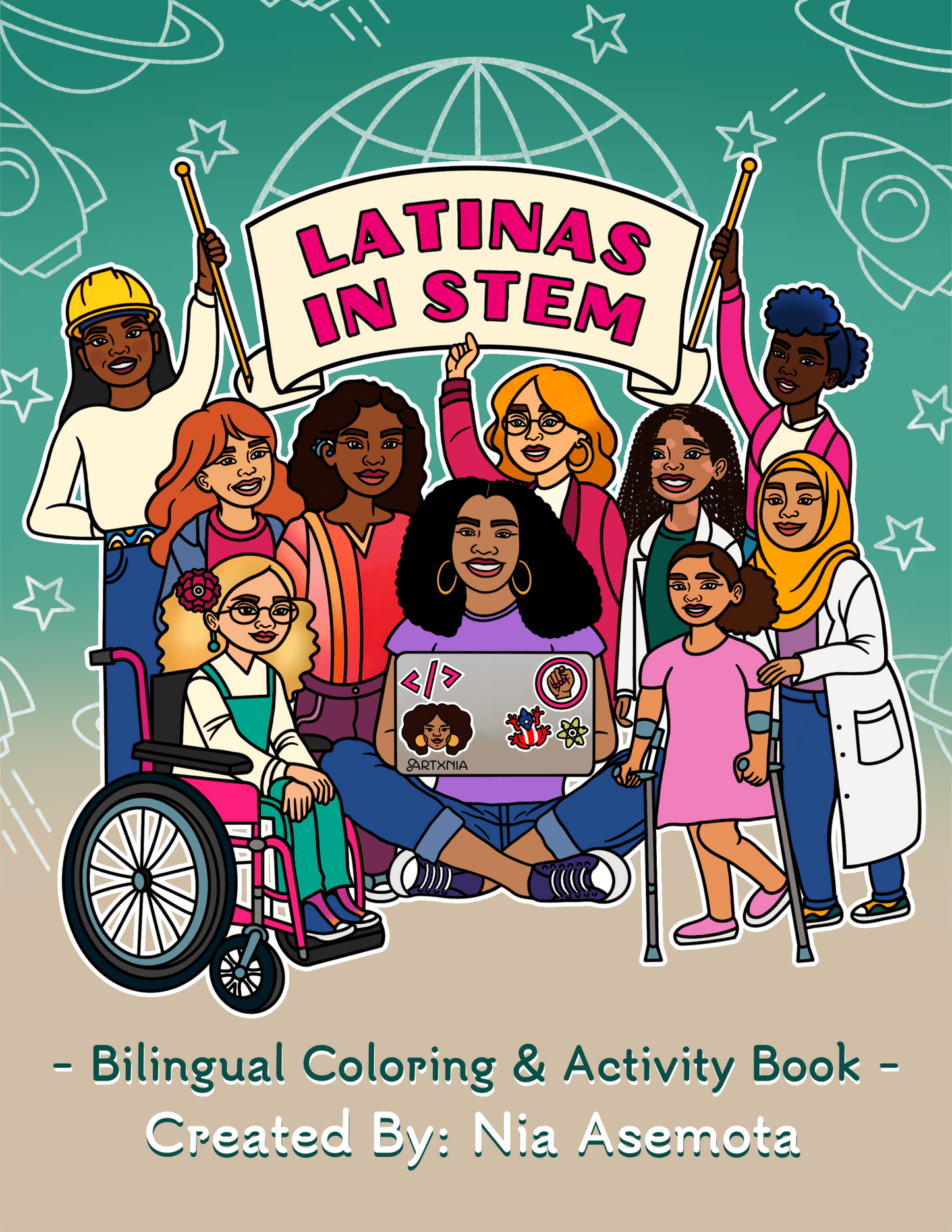 Latinas in STEM Coloring Book - ArtxNia
