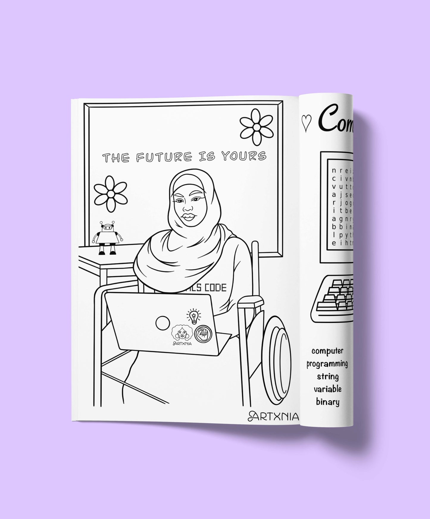 Black Girls CODE The Future Coloring Book Bundle - ArtxNia