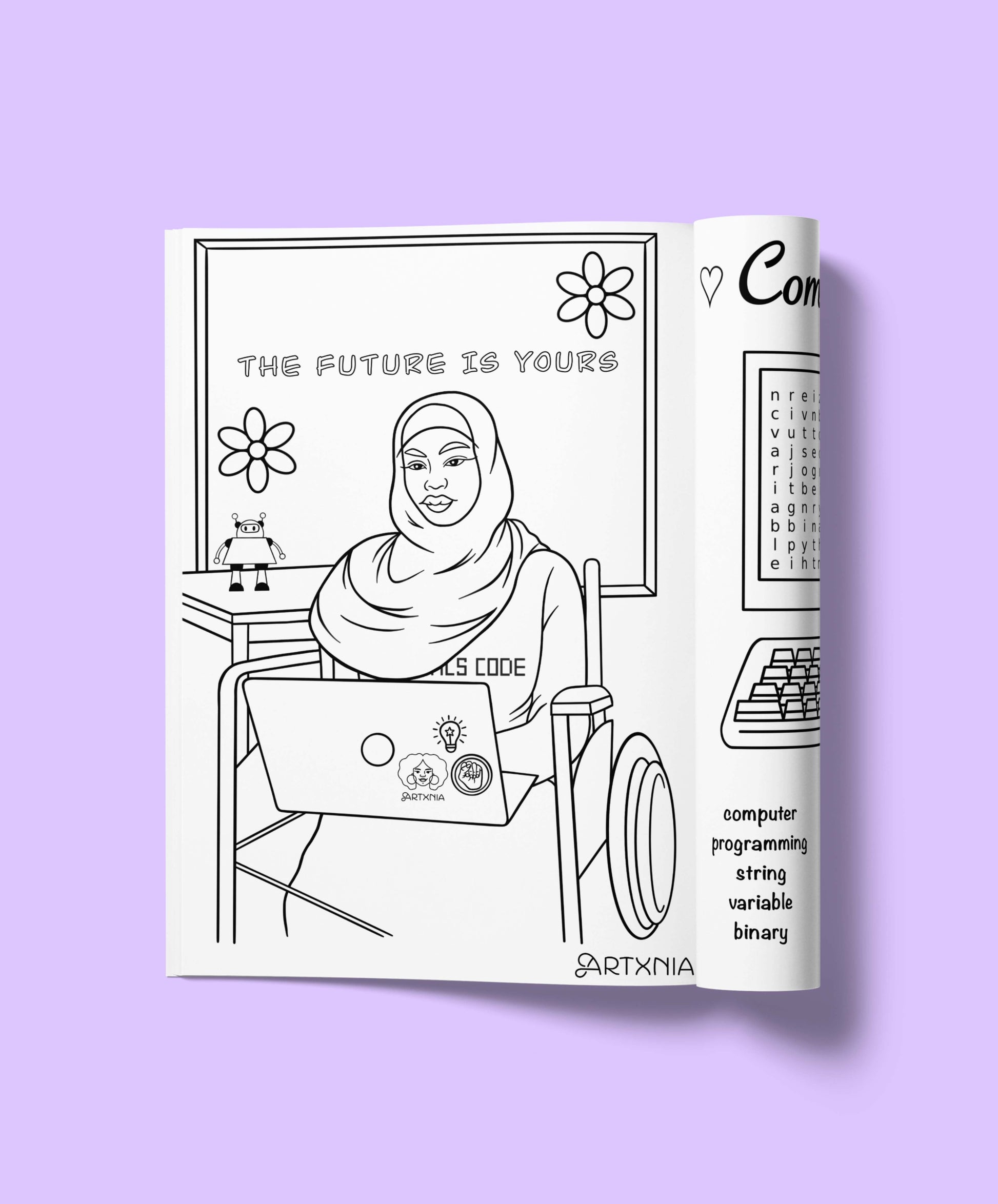 Black Girls CODE The Future Coloring Book Bundle - ArtxNia
