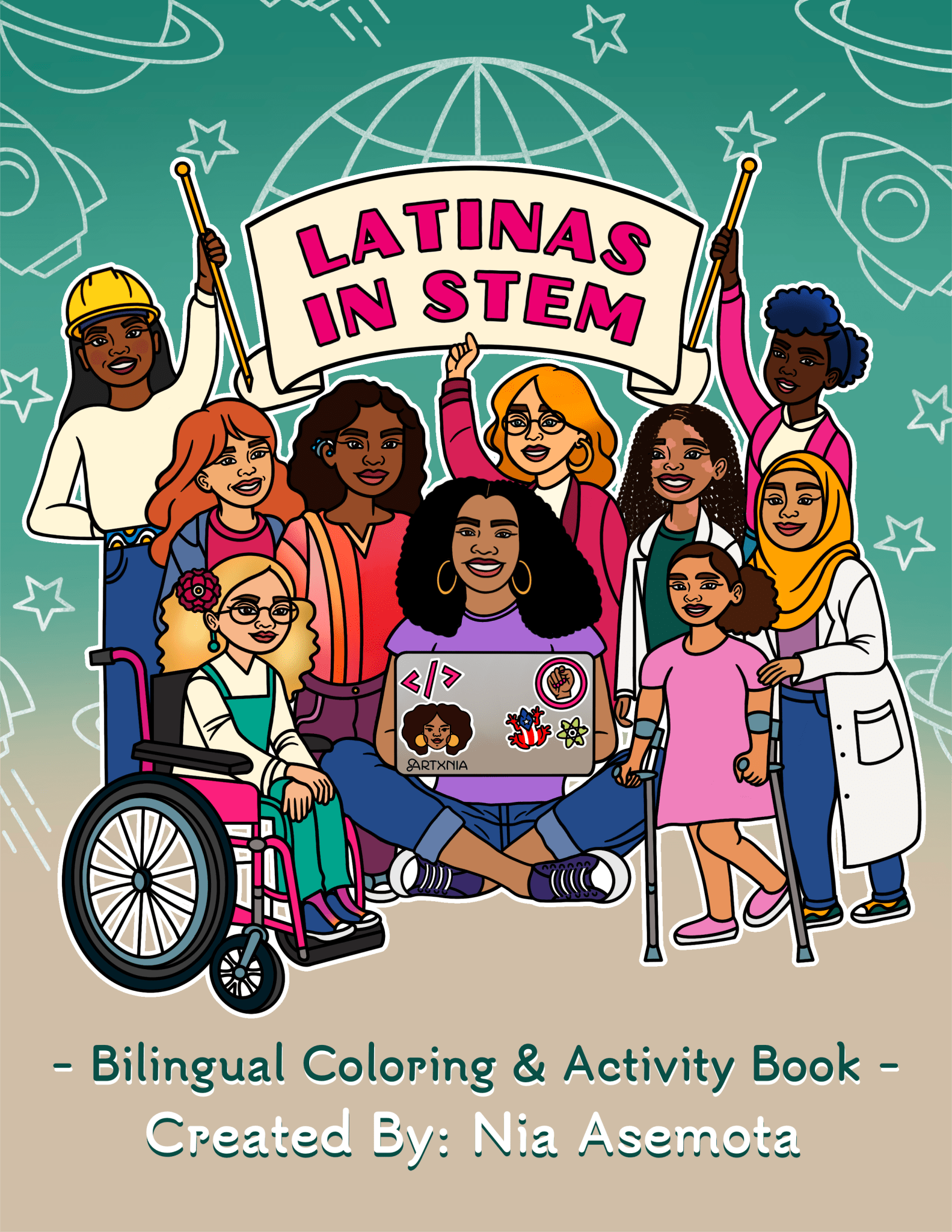 Latinas in STEM Coloring Book - ArtxNia